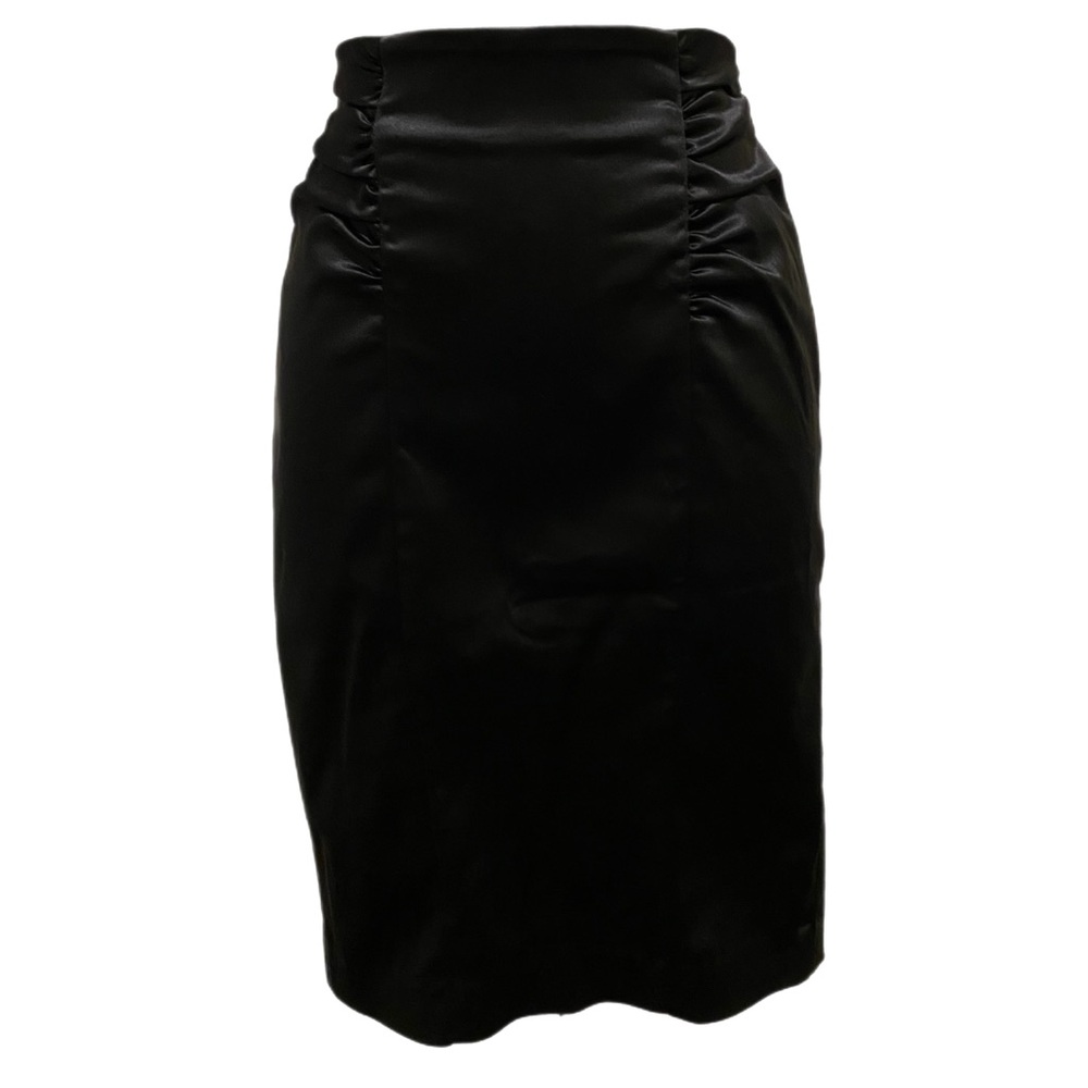 BEBE black pencil skirt, satin finish, size 4 (Small)